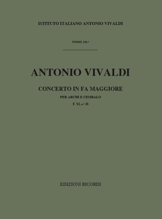 Concerti Per Archi E B.C.: In Fa Rv 141